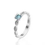 Pierścionek białe złoto z akwamarynem AJPZ_133 Pierścionek białe złoto z akwamarynem AJPZ_133